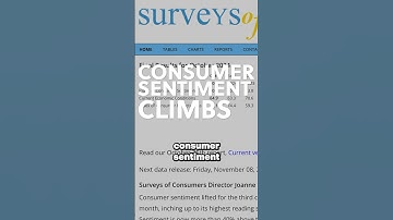 Consumer Sentiment Climbs #interestrates