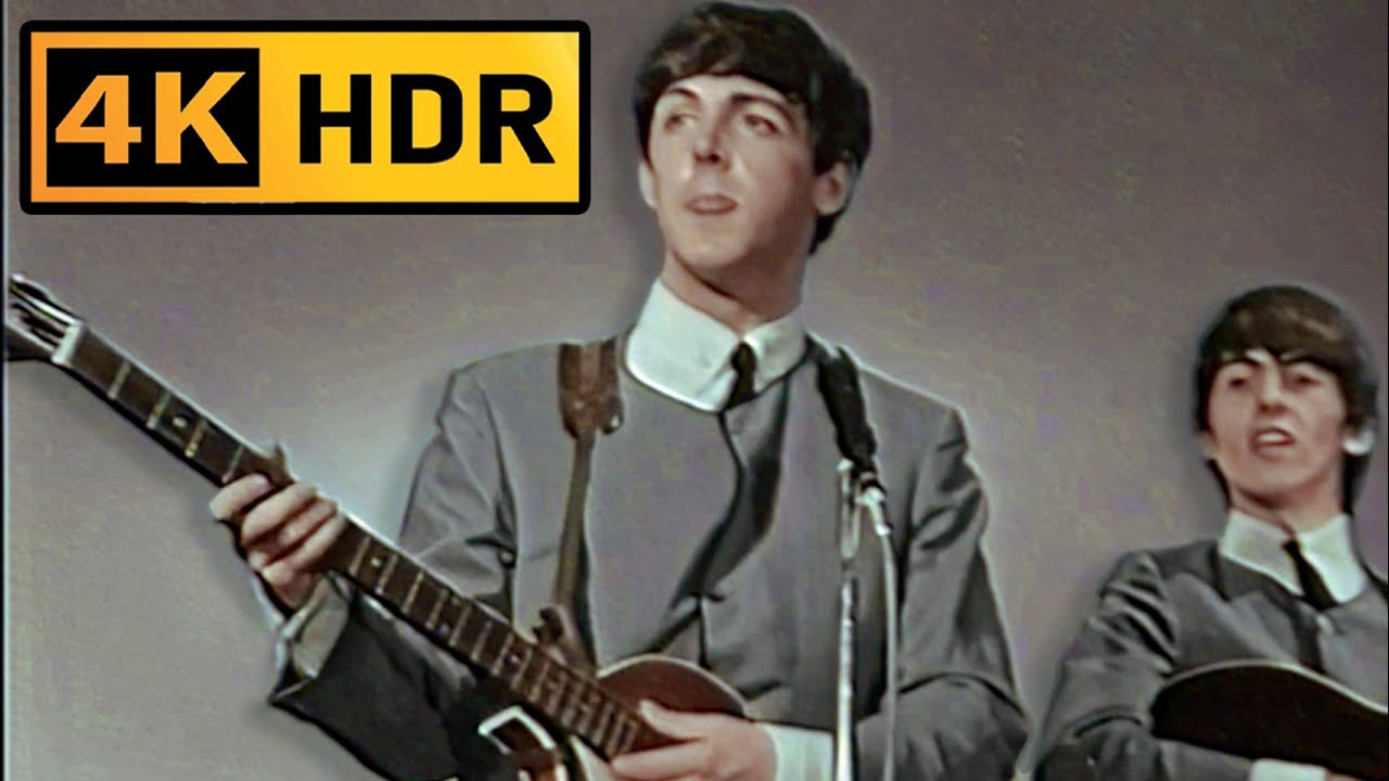[4K Color] The Beatles - She Loves You - (Live 1963!)