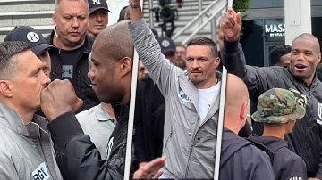 "BASH HIM UP !!" Oleksandr Usyk & Daniel Dubois TENSE FACE OFF outside Wembley Stadium