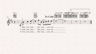 Guitar - Just the Way You Are - Billy Joel - Sheet Music, Chords, & Vocals chords