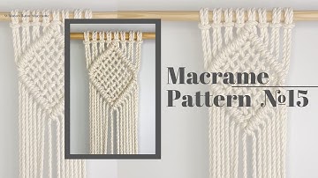 DIY Macrame: Diamond Pattern #15 / Checkerboard Macrame Diamond / Macrame Diamond Tutorial