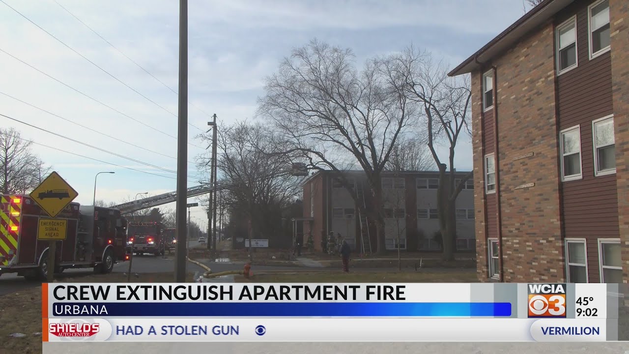 Urbana firefighters respond to morning apartment fire - YouTube
