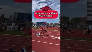 How to start an NCAA record in the 400m 💨 #shorts
