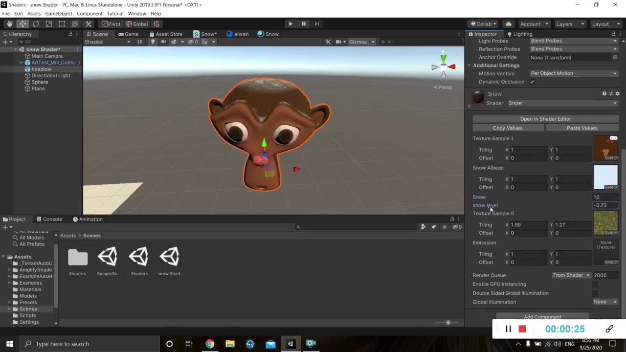 Snow Shader Made with Amplify shader Unity - YouTube