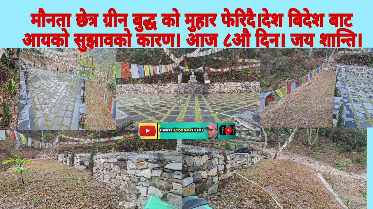  मौनताछेत्र ग्रीन बुद्धको मुहार फेरिदै।देश बिदेशबाट आयको शुझाबको कारण।आज८औ दिन।जय श्रमदान जय शान्ति 