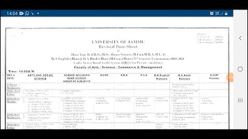 Jammu university 3rd sem date sheet out cbcs for private candidates