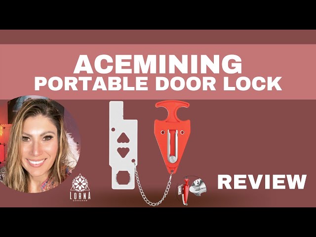 AceMining Portable Door Lock Home Security Door Lock Travel Lockdown Locks  for Additional Safety and Privacy Perfect for Traveling Hotel Home