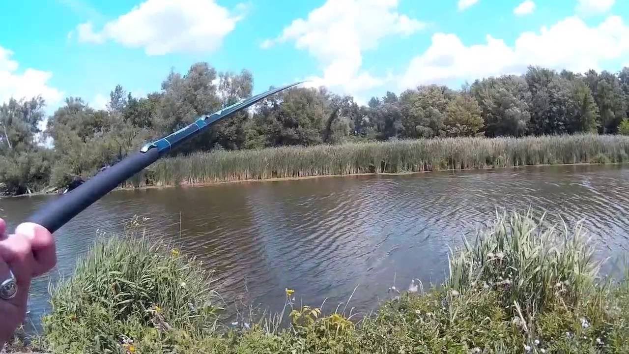 Fishing with a 13' Telescopic Fixed Line Fishing Pole - YouTube