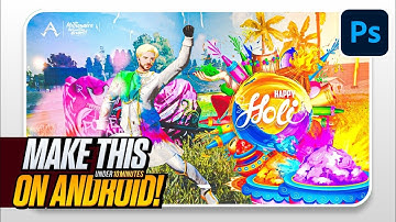 How to Make a Stunning Holi Special Free Fire Thumbnail on Android Using Photoshop🔥