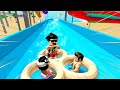 ÇILGIN SU PARKINA GİTTİK!! - Roblox Aqualiana Water park