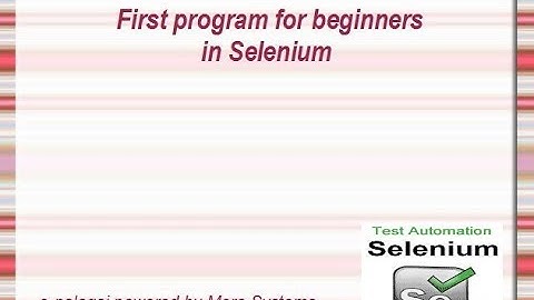 Selenium Automation For Beginners - First Program - Part 3