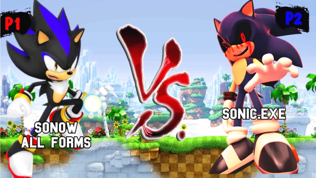 Sonow all forms VS Sonic exe I Sonic Battle JUS MUGEN v4