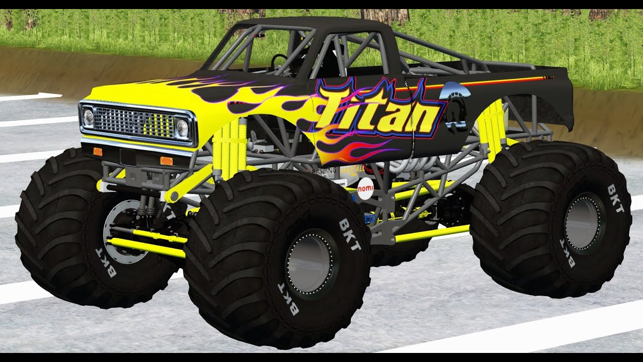 Beamng drive crd monster truck. Жёлтый монстр драйв.