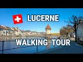 Lucerne City Walk Tour in Switzerland (Luzern Walking) | 4K 🌞🇨🇭