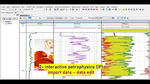 2- interactive petrophysics (IP):import data – edit data