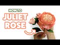 How to make a felt flower juliet rose  diy easy juliet rose felt flower