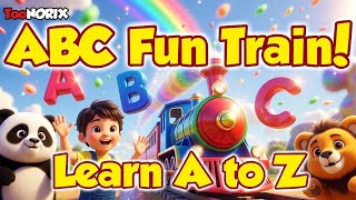 ABC Fun Train 🚂 | Learn A to Z Alphabet Song with Cute Animals | Kids Learning