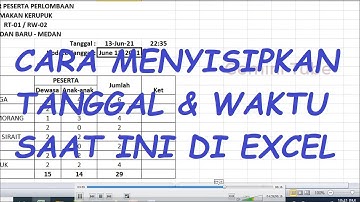 CARA MENYISIPKAN TANGGAL DAN WAKTU SAAT INI DI EXCEL || Tips Excel