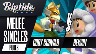 Cody Schwab (Fox) vs Bekvin (Ice Climbers) - Riptide 2024 - Melee Singles - R2 Pools