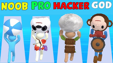 NOOB vs PRO vs HACKER vs GOD in Tricky Track 3D