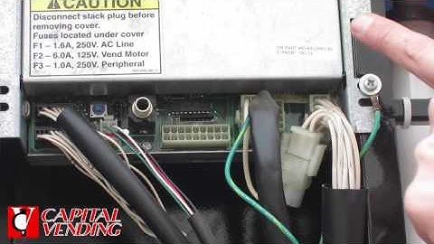 Set-Up for Dixie Narco S2D soda vending machine to install MEI series 2000 dollar bill validator