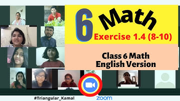 Math Zoom Class-Girls | Math Class 6 Chapter 1 Exercise 1.4 (9-10) | Math 6 by Kamal sir