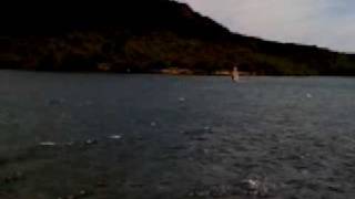 Petje windsurfing on curacao