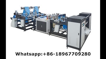 High speed coreless garbage bag on roll machine speed:100m/min * 2 lines