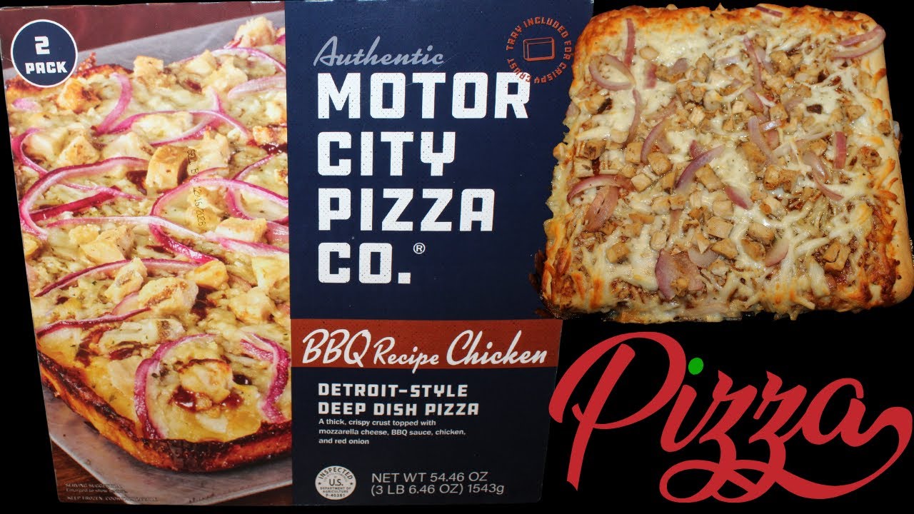 Motor City Pizza Co. BBQ Recipe Chicken Detroit-Style Deep Dish Pizza Review