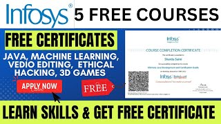 Best 5 Courses Free Certification | Java, Machine Learning, 3D Games, Vedio Editing, Ethical Hacking