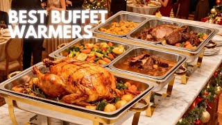 Charcofire Gold 9 quart Chafing Dish Set – 4-Pack Buffet Warmers | Best Buffet Warmers