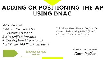 Adding or Positioning the AP (How to Deploy SD-Access Wireless using DNAC Part-5)