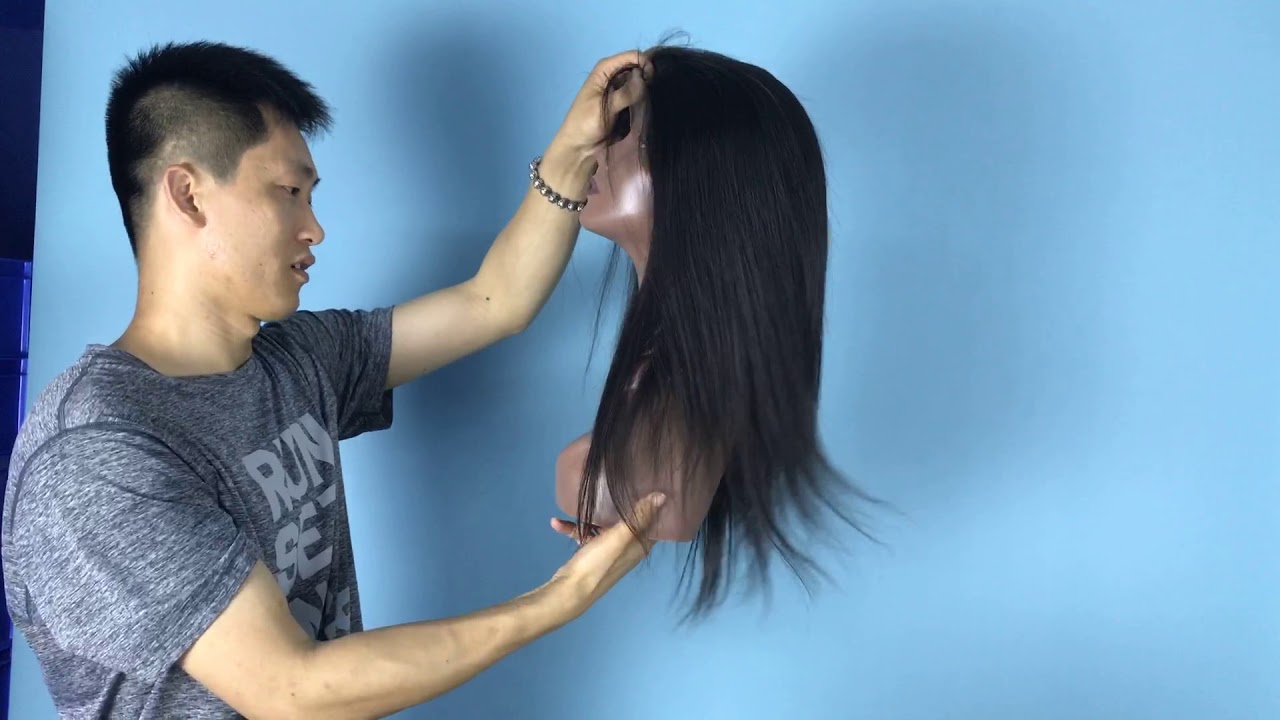 Cuticle aligned Full Lace wig Straight wavy deep wave for wholesale