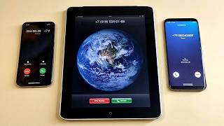 iPhone X vs Samsung Galaxy S8 Plus vs iPad 2010 incoming call & outgoing call screenshot 5