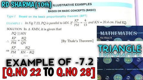 RD SHARMA CLASS 10 TRIANGLE EXAMPLE OF EX-7.2[Q.NO-22 TO 28] MATH FEAR | CHAPTER 7 | CBSE