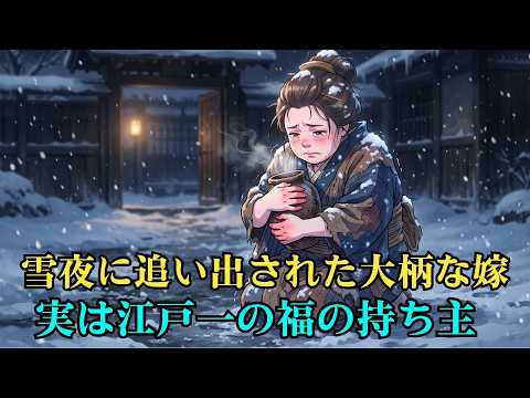 臭いと罵られ雪の夜に追い出された大柄な嫁、実は江戸一の福を握っていた… | 古き日本の物語