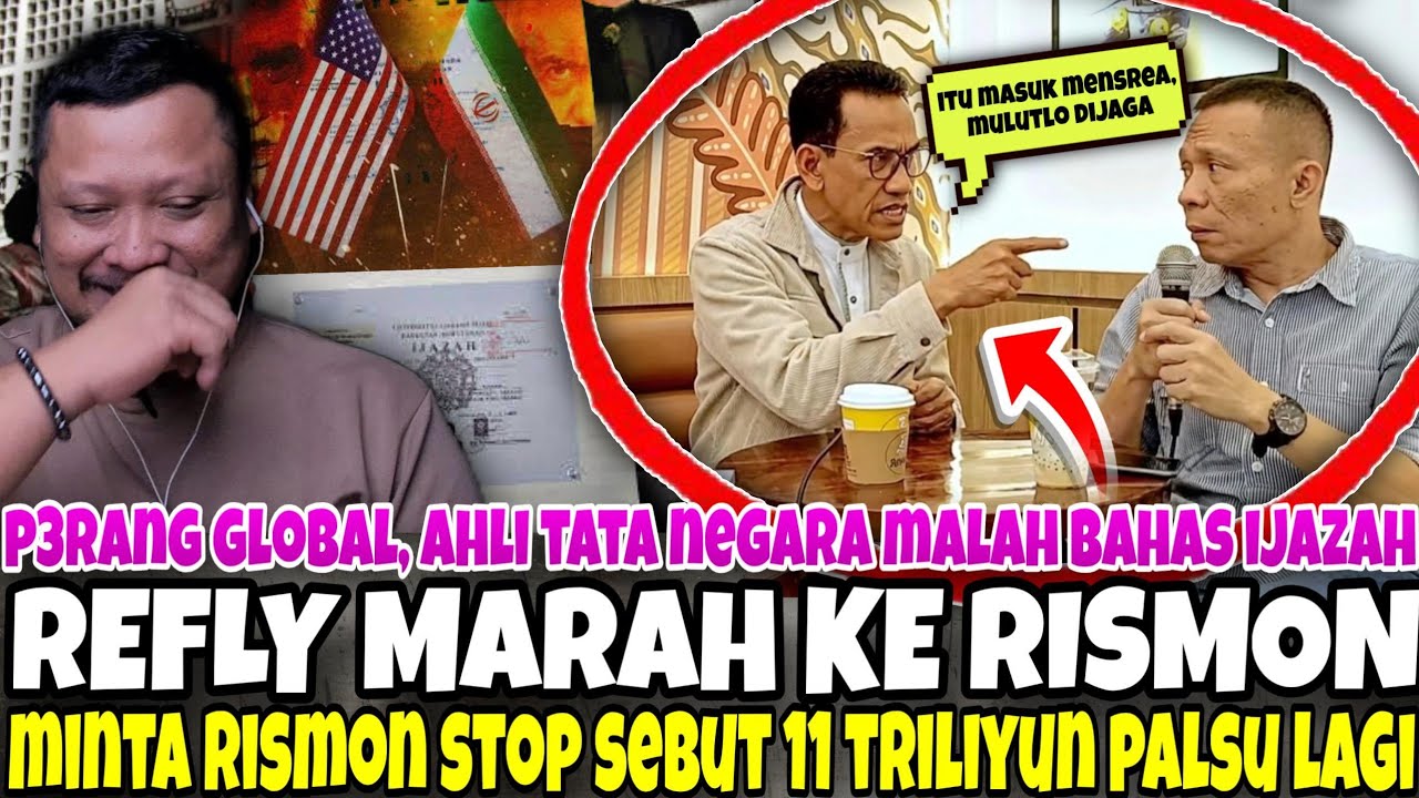 MODYAAR.. DITEGUR REFLI, RISMON MINTA MAAF KRNA SEBUT 11 TRILIUN PERSEN IJAZAH JOKOWI PALSU