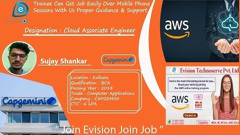 Congrats , Sujay Shankar | Cloud Engineer | Salary 6 LPA | Selected in Capgemini Company, in Kolkata