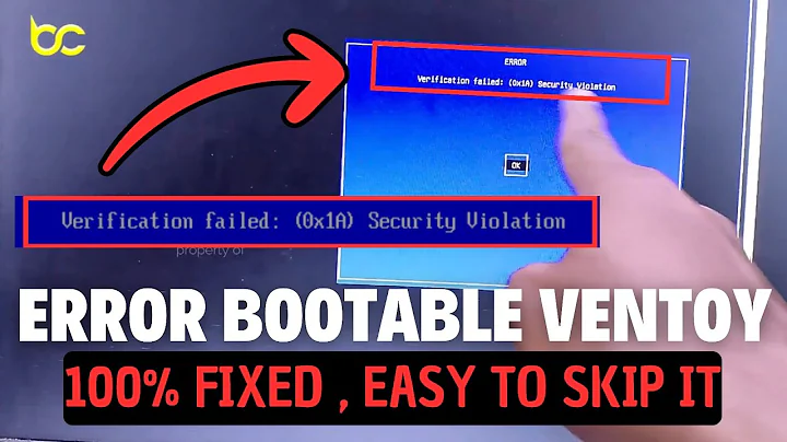 🔴ERROR VERIFICATION FAILED : (0x1A) SECURITY VIOLATION ⁉️🔥| How to fix Ventoy Verification Failed 💯