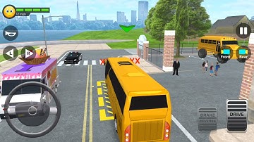 School Bus Simulator - Driving Simulator Games #1 - Level 1-5 - Android iOS Gameplay