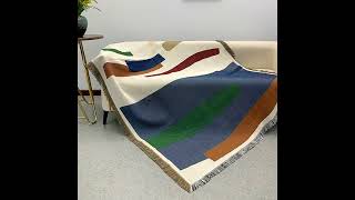 Picnic Blankets Jacquard Blanket Pattern Throw Blanket / Perfect Woven Blanket Dyed Blanket Tassel