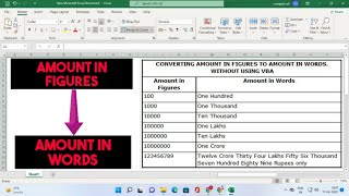 Number to words in EXCEL formula without VBA programming part I