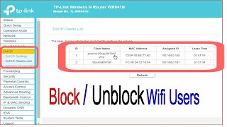 how to block or unblock wifi users in tp link router bangla