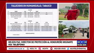Cancillería iniciará proceso de repatriación de hondureños fallecidos en accidente de Tabasco, Méxic