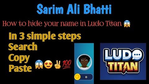 How to hide your name in Ludo Titan | Ludostar2 | without name | Ludo Titan | 100% working | SAB