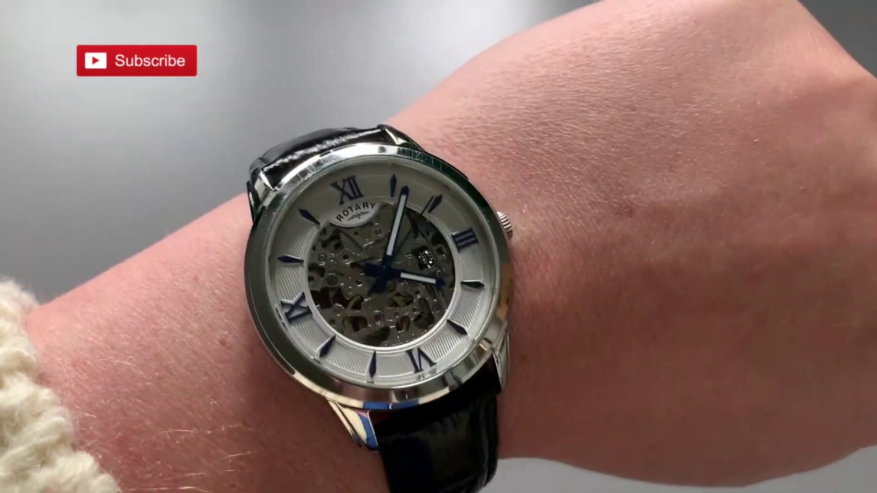 ROTARY WATCH REVIEW Skeleton Dial YouTube