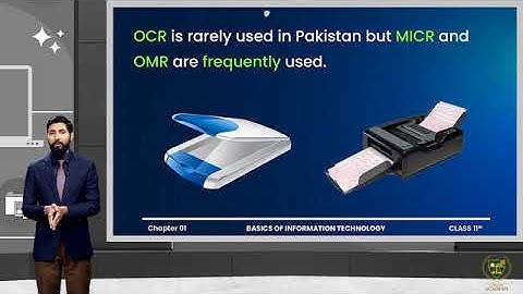 Source Data Entry Devices | MICR | OMR | OCR | Bar code reader |   Computer science  11th