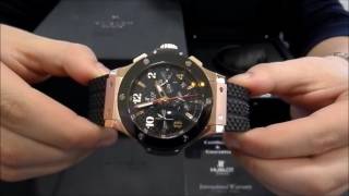 Brand: hublot model: big bang chrono reference: 301pb131rx purchase
date: 2008 gender: male movement type: automatic case metal: rose gold
size: 44mm gl...