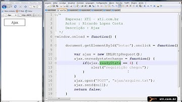 Universidade XTI - JavaScript - 45 - Ajax  Introdução e Acesso a TXT, HTML, XML