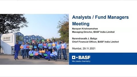 Video of Analyst / Fund Managers Meeting – November 29, 2021